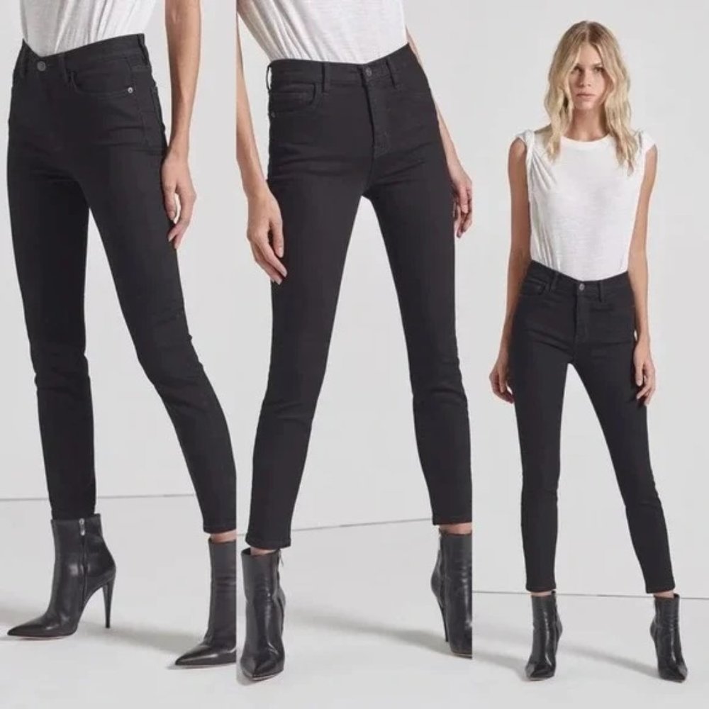 NWOT Current/Elliott The Stiletto Jet Black Jeans 27